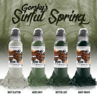 Краска World Famous Tattoo Ink Damian Gorski Sinful Spring Set (4 пигмента)