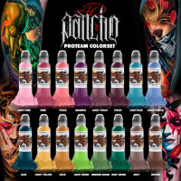 Краска World Famous Tattoo Ink A.D. Pancho ProTeam Colorset (16 пигментов)